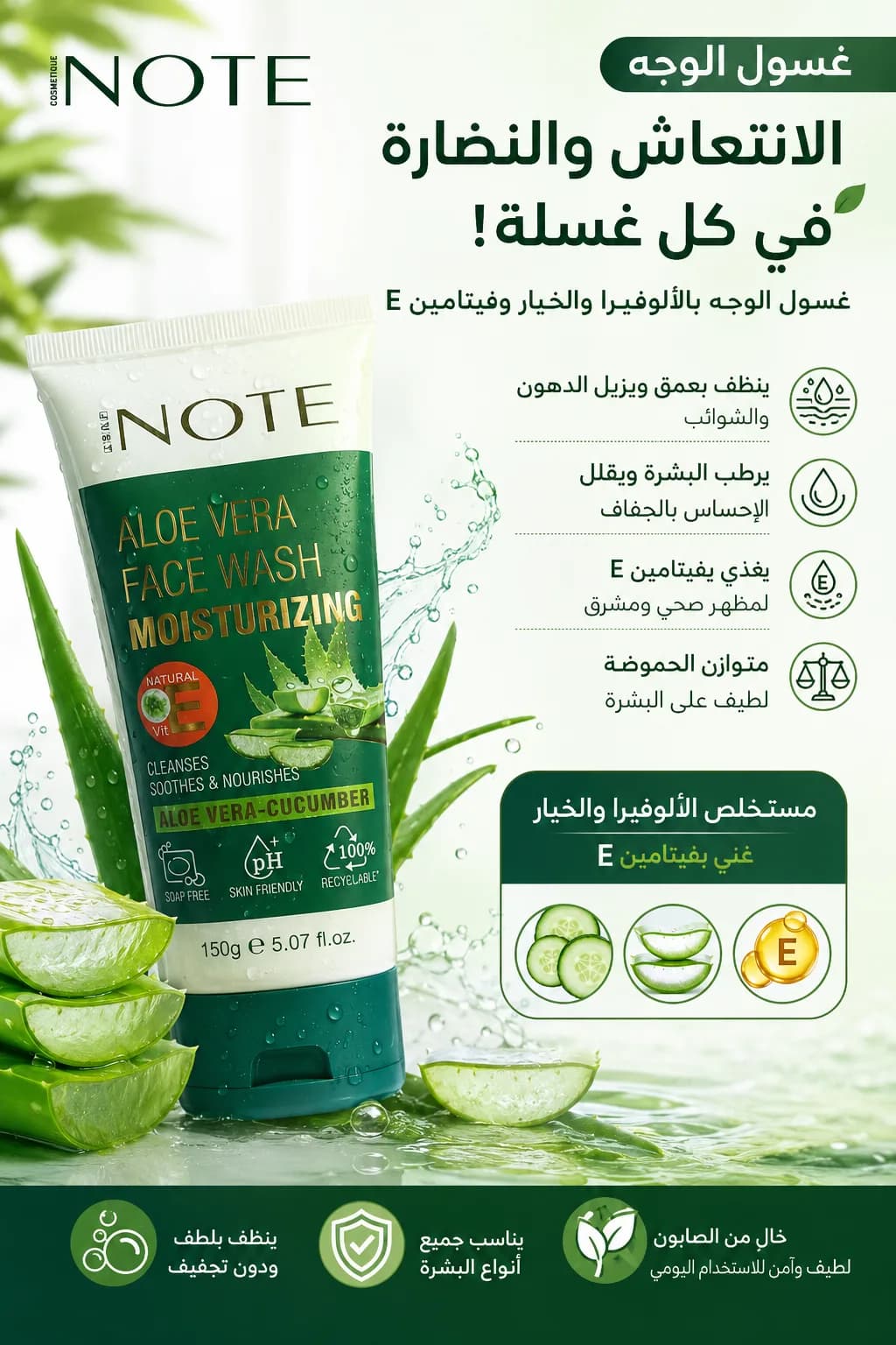 غسول الالوفيرا والخيار